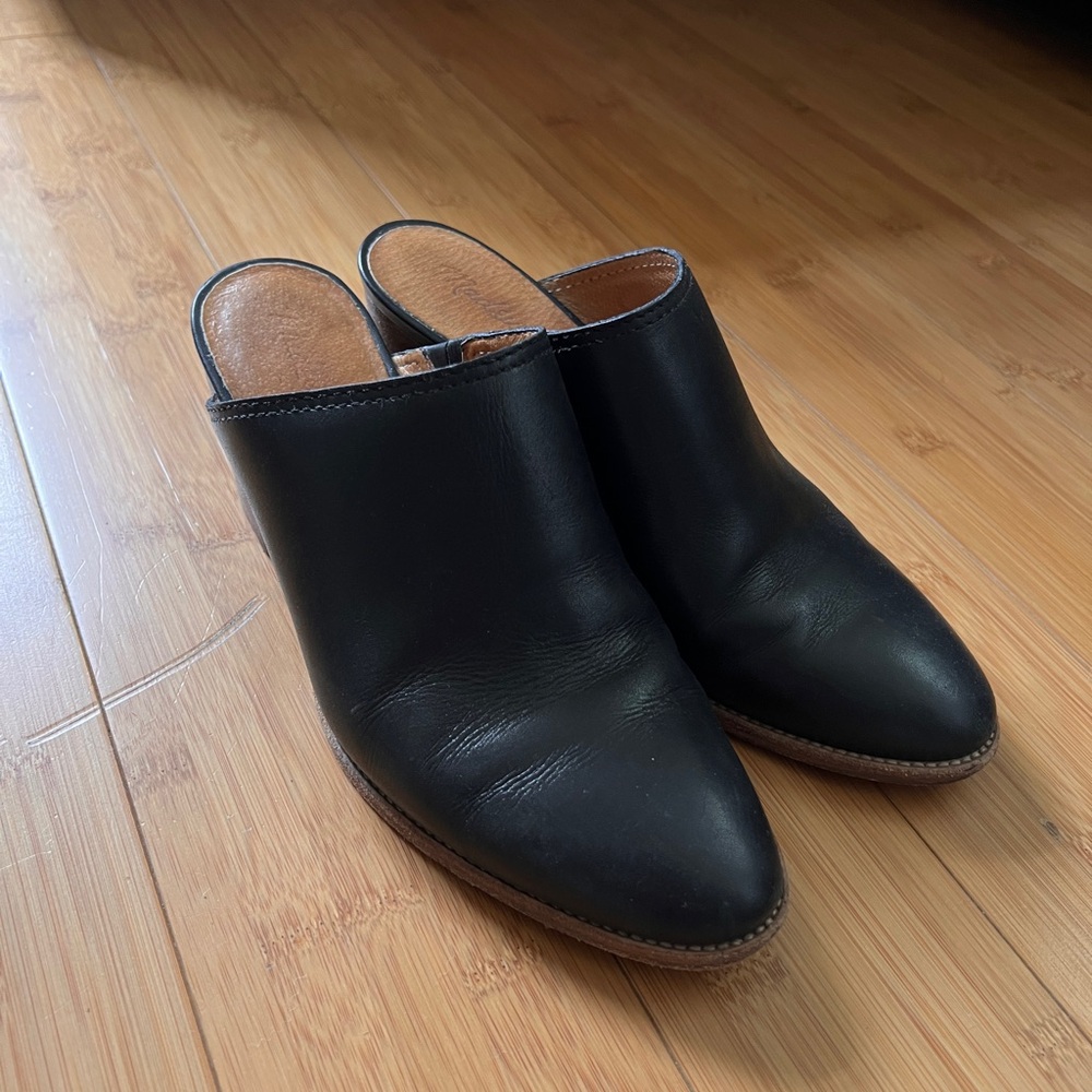 Madewell Black Leather Women's Mules